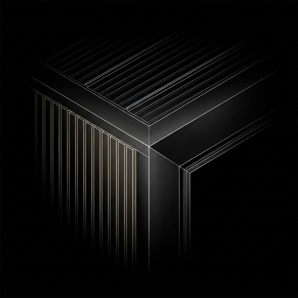 Detail of a Made module corner showing precision joinery, precision is the standard not the goal